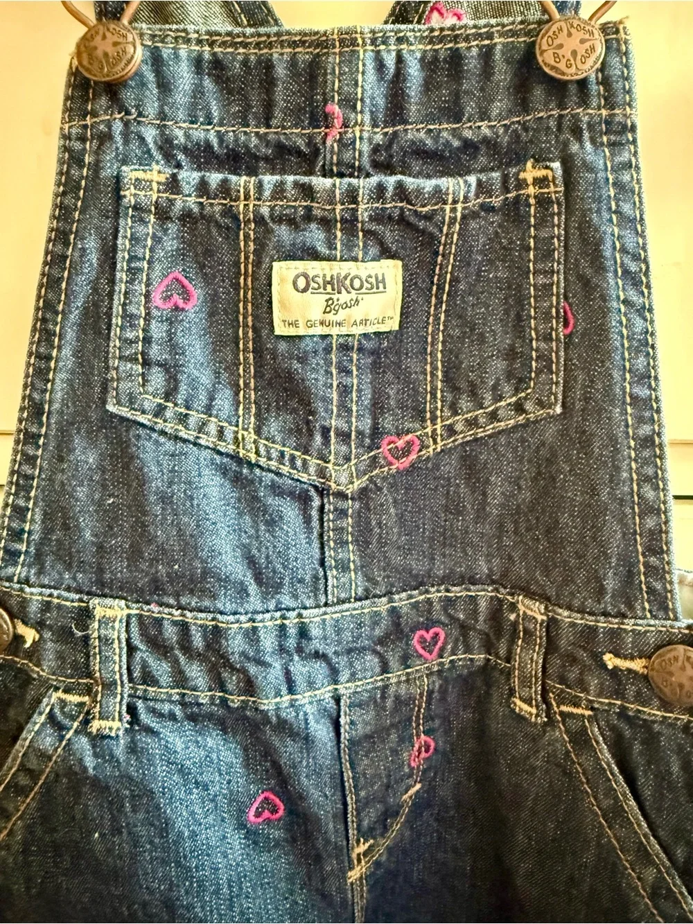 OshKosh B'gosh Pink Heart Overalls